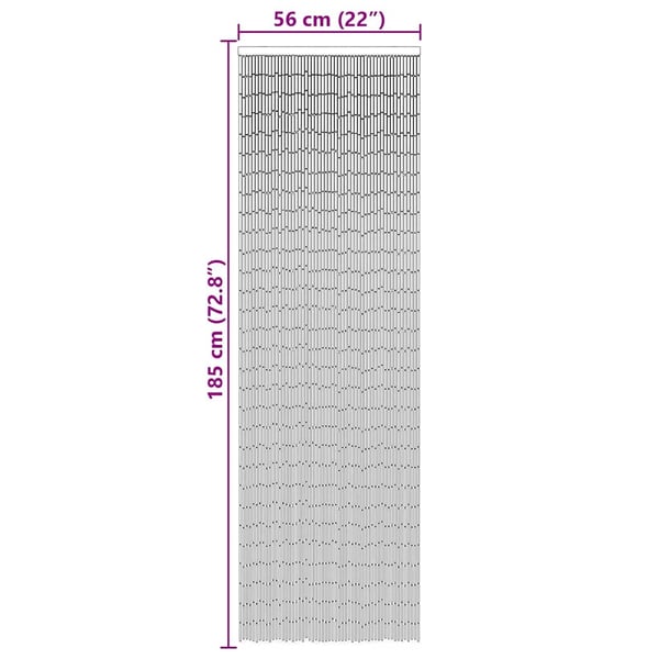 vidaXL Hyönteisoviverho Tummanharmaa 56x185 cm Bambu