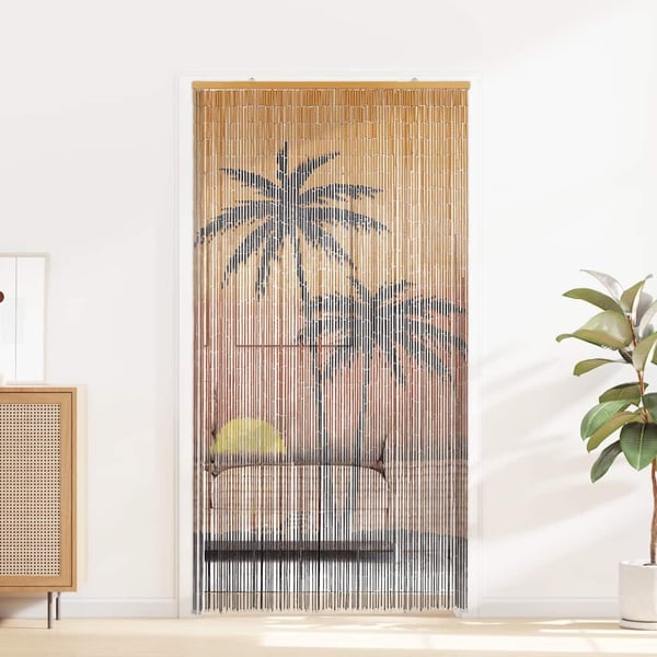 vidaXL Hyönteisoviverho Palmukuvio 100x220 cm Bambu
