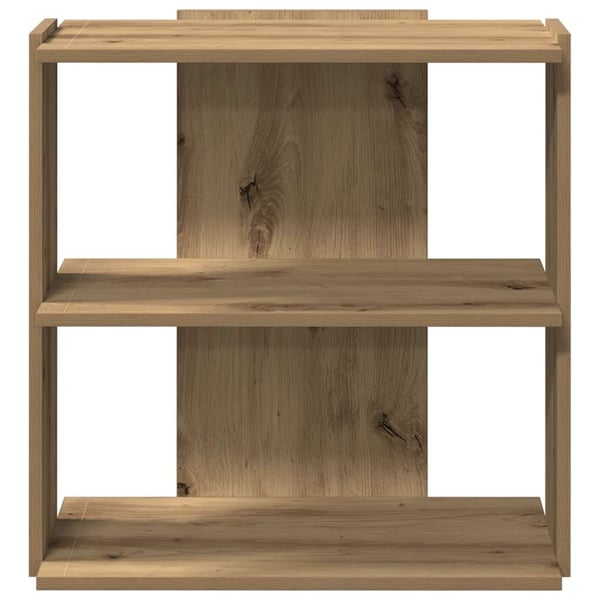 vidaXL Bokhylle 3 etasjer artisan eik 60x30x60 cm konstruert tre