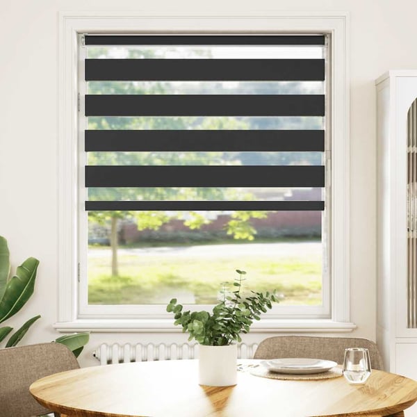 vidaXL zebragardin sort 110x150 cm stofbredde 105,9 cm polyester