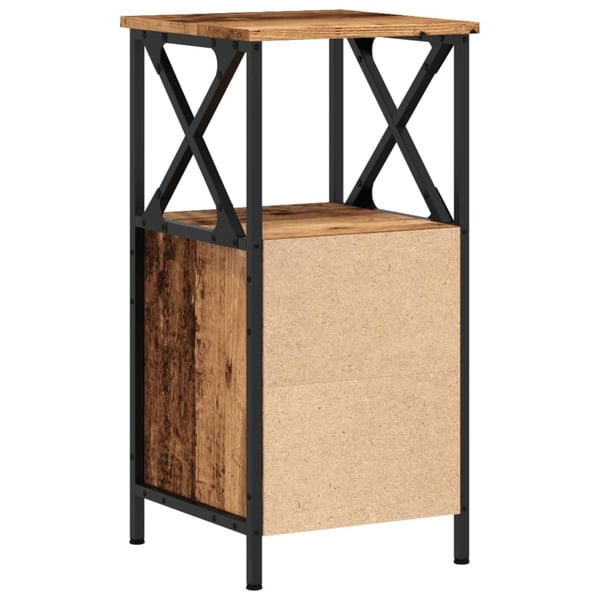 vidaXL Nattbord 2 stk gammelt tre 34x35,5x70 cm konstruert tre