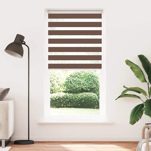 vidaXL Sebragardin brun 105x200 cm stoff bredde 100,9 cm polyester