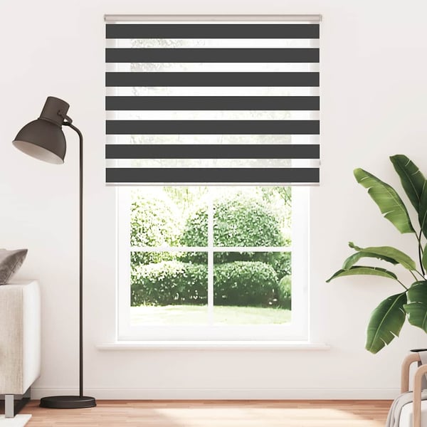vidaXL zebragardin sort 140x200 cm stofbredde 135,9 cm polyester