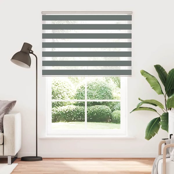 vidaXL Sebragardin mørkegrå 165x230 cm stoff bredde 160,9 cm polyester