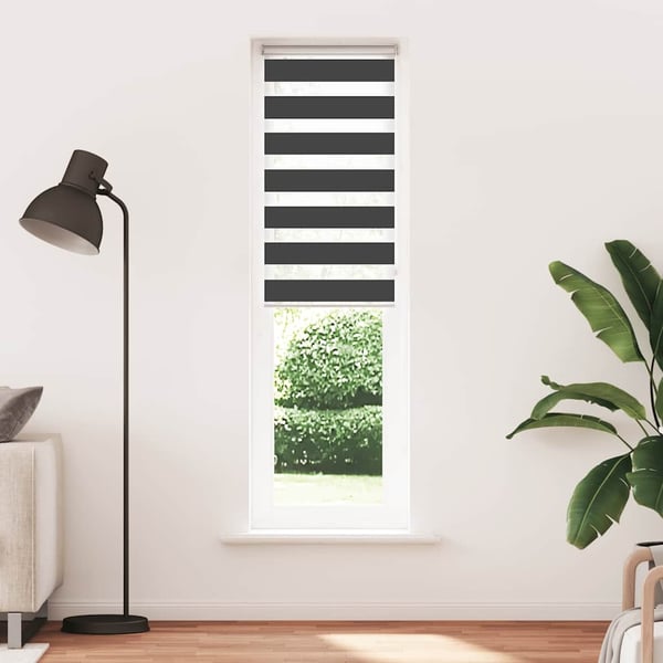 vidaXL zebragardin sort 60x200 cm stofbredde 55,9 cm polyester