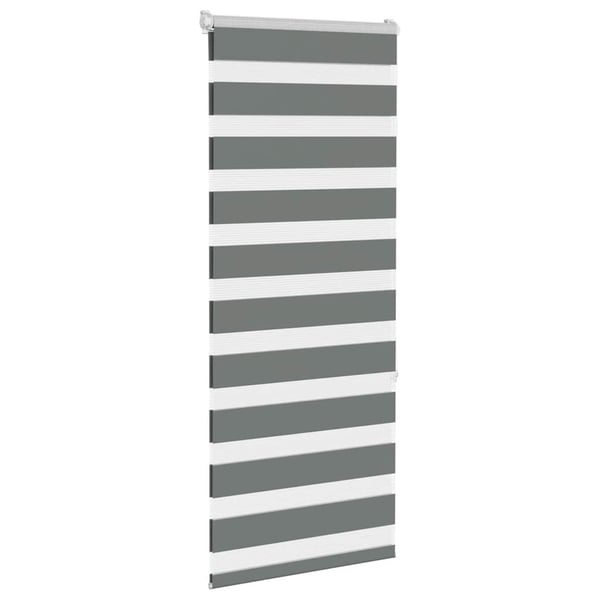 vidaXL Sebragardin mørkegrå 55x150 cm stoff bredde 50,9 cm polyester