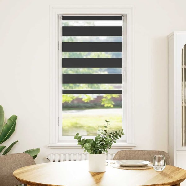 vidaXL Sebragardin svart 55x150 cm stoff bredde 50,9 cm polyester