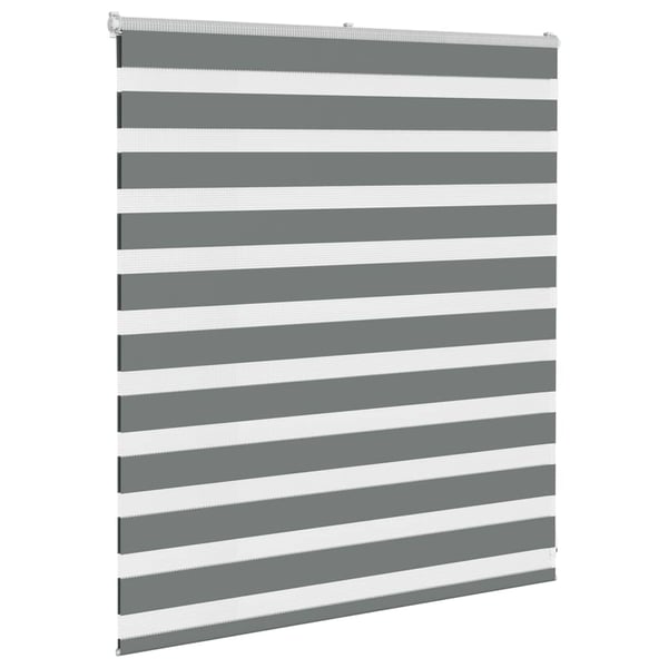 vidaXL zebragardin mørkegrå 130x100 cm stofbredde 125,9 cm polyester