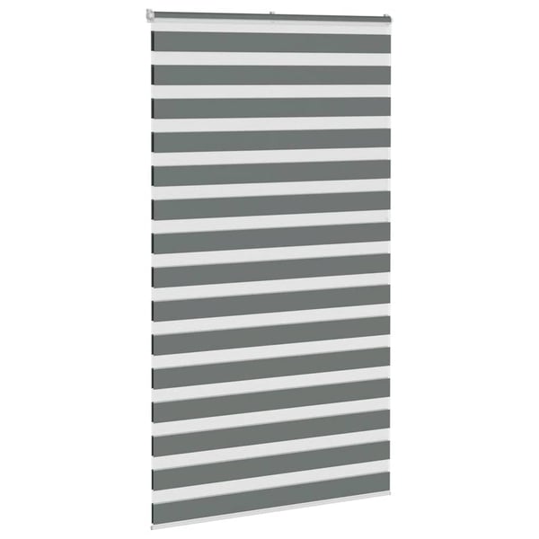 vidaXL Sebragardin mørkegrå 135x200 cm stoff bredde 130,9 cm polyester