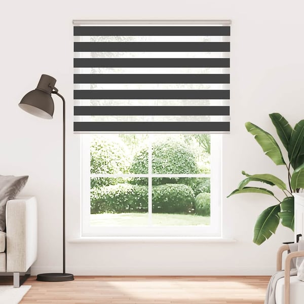 vidaXL Sebragardin svart 155x230 cm stoff bredde 150,9 cm polyester