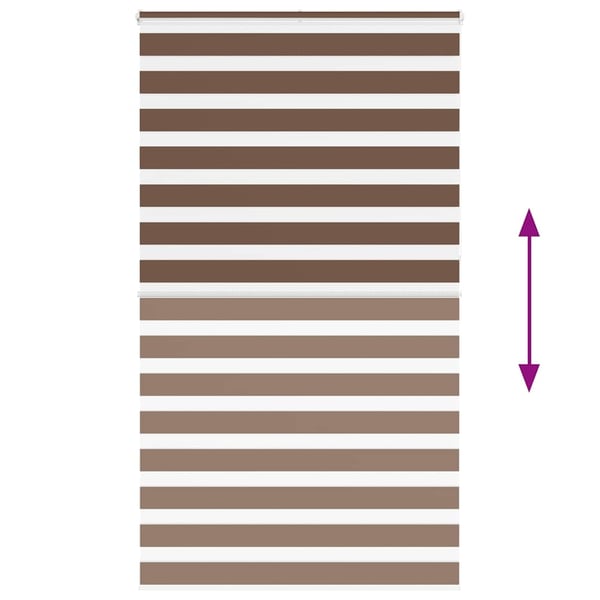 vidaXL Sebragardin brun 130x230 cm stoff bredde 125,9 cm polyester