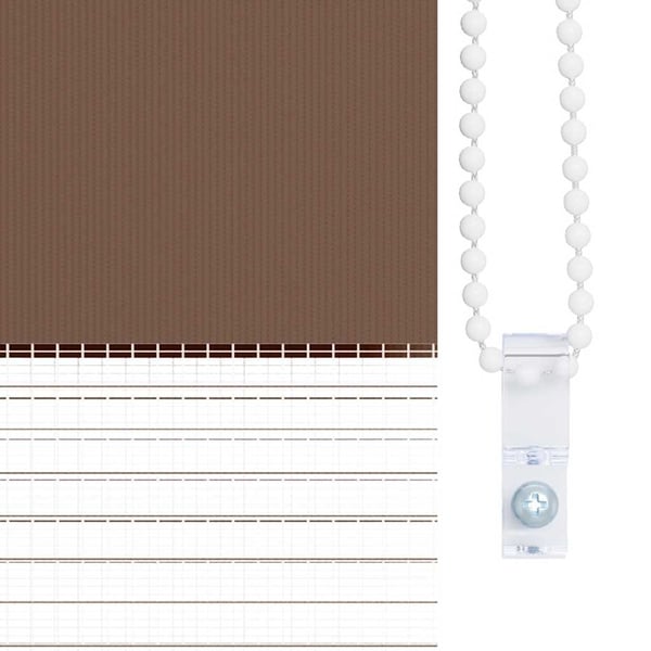 vidaXL Sebragardin brun 115x230 cm stoff bredde 110,9 cm polyester