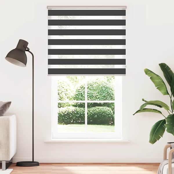 vidaXL Sebragardin svart 130x200 cm stoff bredde 125,9 cm polyester