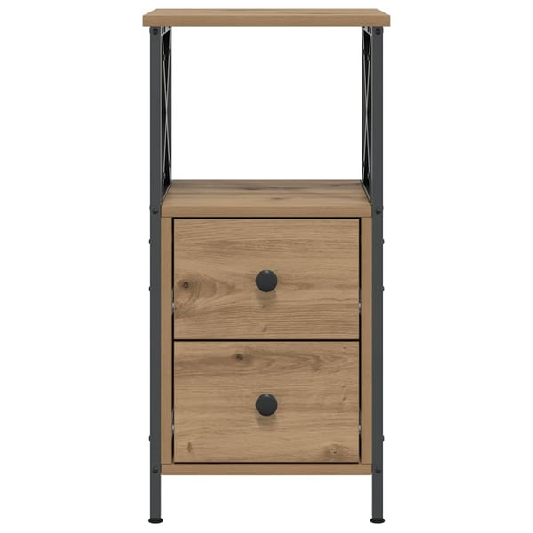 vidaXL Nattbord artisan eik 34x35,5x70 cm konstruert tre