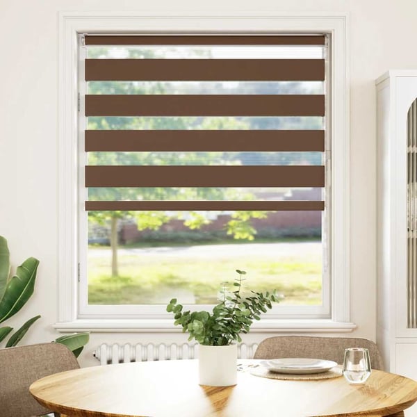 vidaXL Sebragardin brun 95x150 cm stoff bredde 90,9 cm polyester