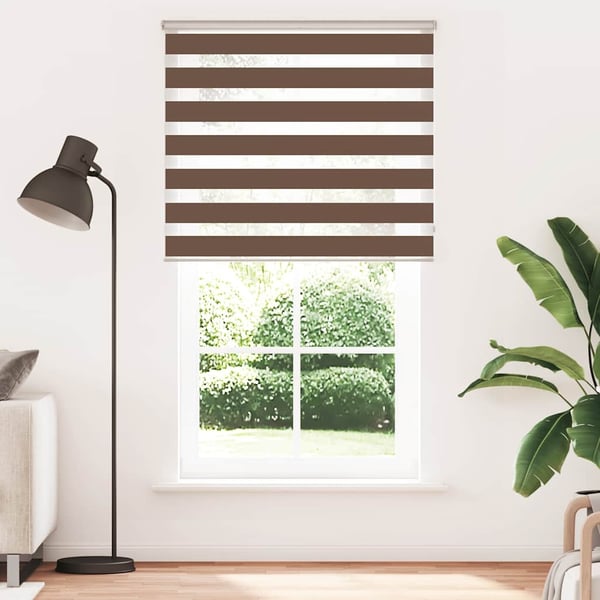 vidaXL Sebragardin brun 125x230 cm stoff bredde 120,9 cm polyester