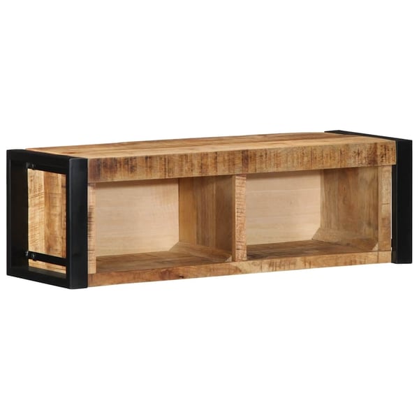 vidaXL TV-benk 80x30x25 cm grovt heltre mangotre