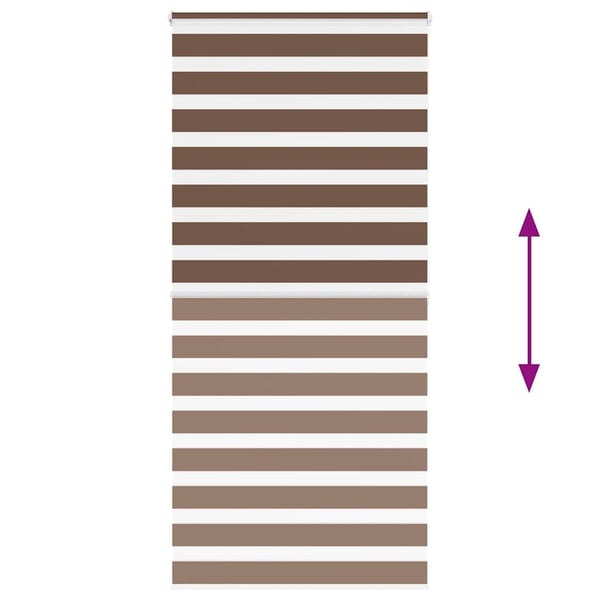 vidaXL zebragardin brun 100x200 cm stofbredde 95,9 cm polyester