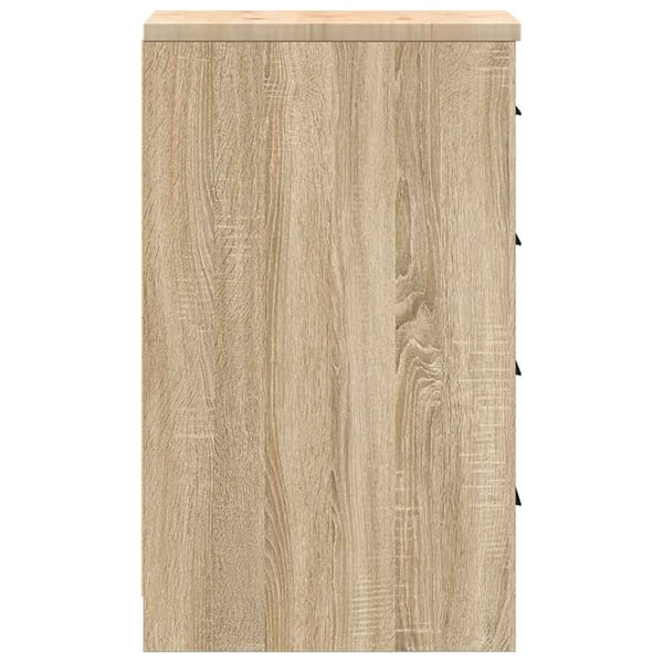 vidaXL Garasje Oppbevaringsskap Sonoma eik 30x51x85 cm Heltre Furu