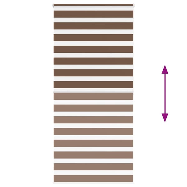 vidaXL Sebragardin brun 115x200 cm stoff bredde 110,9 cm polyester