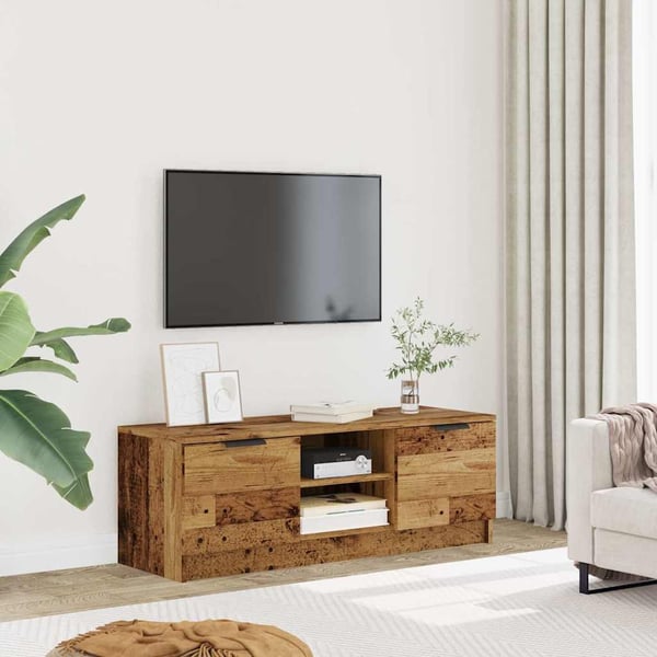 vidaXL TV-benk gammelt tre 102x35x36,5 cm konstruert tre