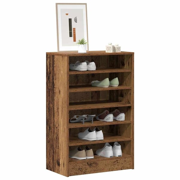 vidaXL Skoskap gammelt tre 60x35x92 cm konstruert tre
