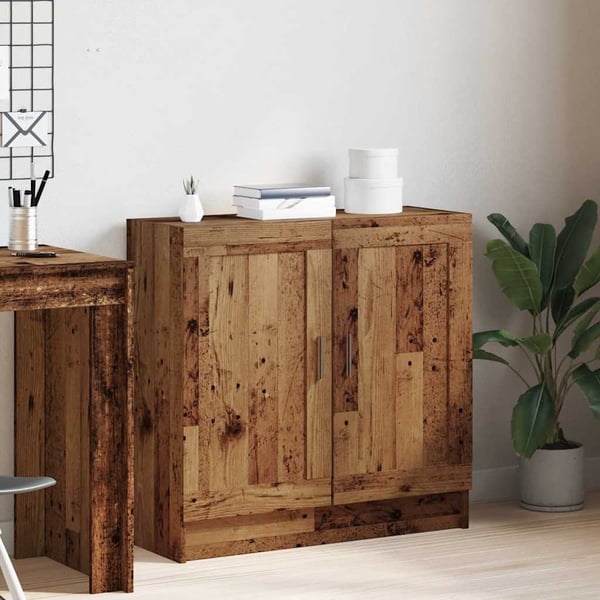 vidaXL bogskab 82,5x30,5x80 cm konstrueret træ antikt træ