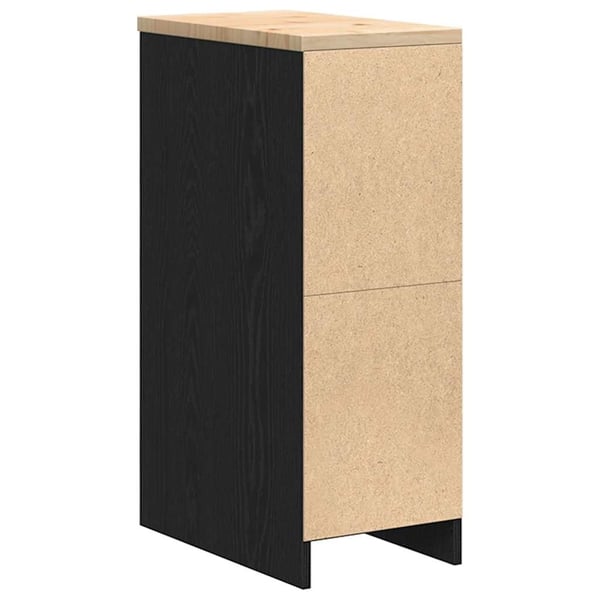 vidaXL Garasje Oppbevaringsskap Sort 30x51x85 cm Heltre Furu