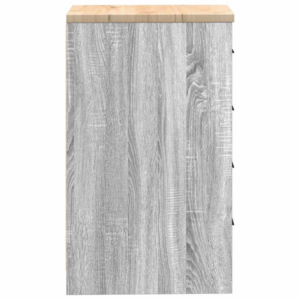 vidaXL Garasje Oppbevaringsskap Grå Sonoma 40x51x85 cm Heltre Furu