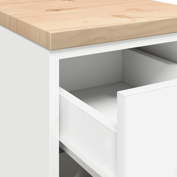 vidaXL Garasje Oppbevaringsskap Hvit 30x51x85 cm Heltre Furu