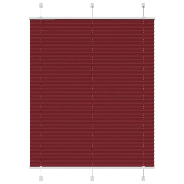 vidaXL Plisségardin Bordeaux Rød 110x150 cm Stoff Bredde 109,4 cm