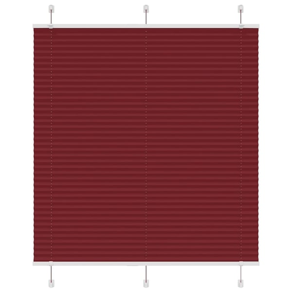 vidaXL Plisségardin Bordeaux Rød 115x150 cm Stoff Bredde 114,4 cm