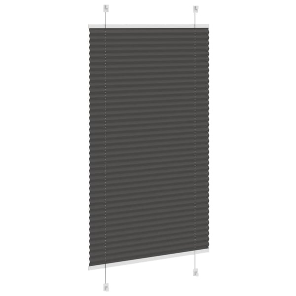 vidaXL plisségardin sort 80x150 cm Stoff Bredde 79,4 cm Polyester