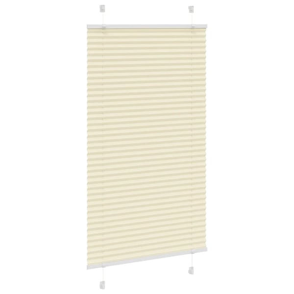 vidaXL plisségardin krem 75x100 cm Stoff Bredde 74,4 cm Polyester