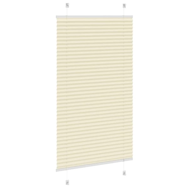 vidaXL plisségardin krem 75x100 cm Stoff Bredde 74,4 cm Polyester