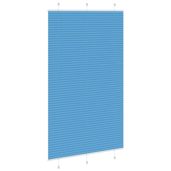vidaXL Plisségardin Blå 115x200 cm Stoffbredde 114,4 cm Polyester
