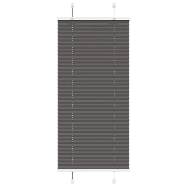 vidaXL Plisségardin Sort 65x100 cm Stofbredde 64,4 cm Polyester
