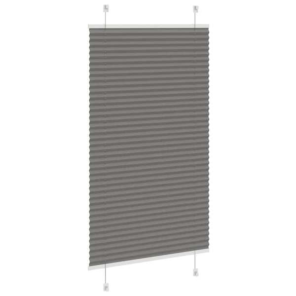 vidaXL plisségardin antrasitt 70x100 cm Stoff Bredde 69,4 cm Polyester