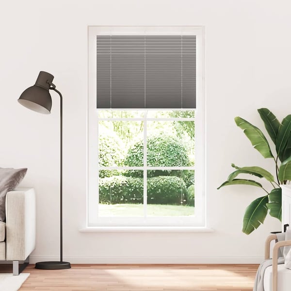 vidaXL plisségardin antrasitt 105x200cm Stoff Bredde 104,4cm Polyester