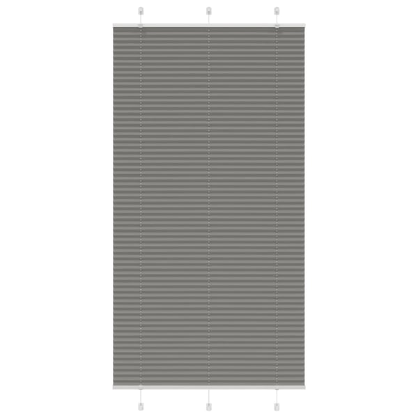 vidaXL Plisségardin Antracit 105x200 cm Stofbredde 104,4 cm Polyester