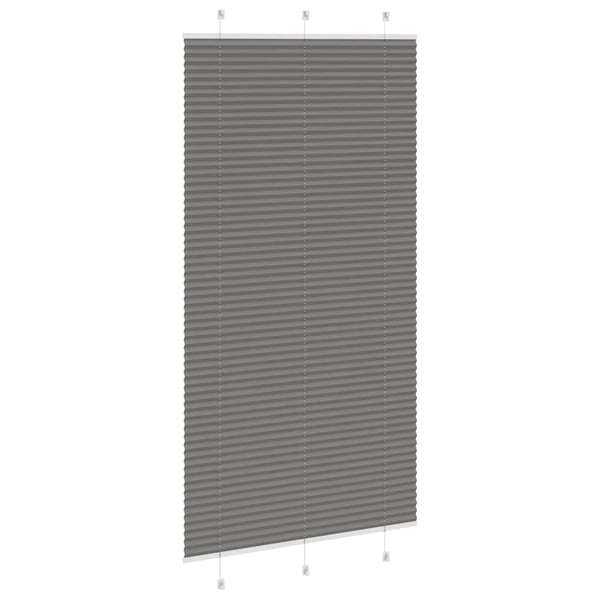 vidaXL plisségardin antrasitt 105x200cm Stoff Bredde 104,4cm Polyester