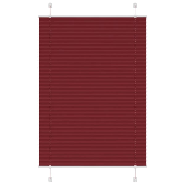 vidaXL Plisségardin Bordeaux Rød 100x150 cm Stoff Bredde 99,4 cm