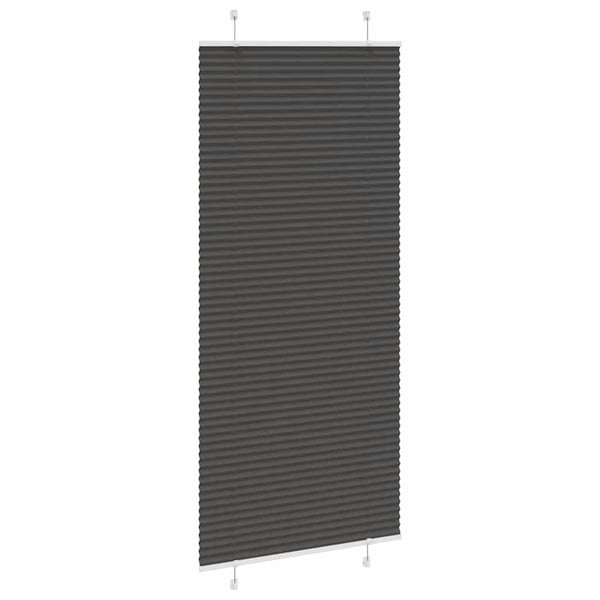 vidaXL plisségardin sort 95x200 cm Stoff Bredde 94,4 cm Polyester