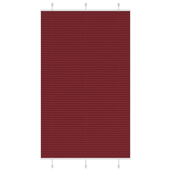 vidaXL Plisségardin Bordeaux Rød 120x200 cm Stoffbredde 119,4 cm