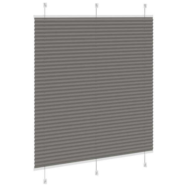 vidaXL plisségardin antrasitt 115x150cm Stoff Bredde 114,4cm Polyester