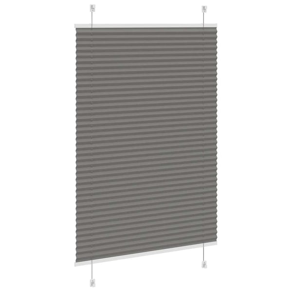vidaXL plisségardin antrasitt 90x150 cm Stoff Bredde 89,4 cm Polyester