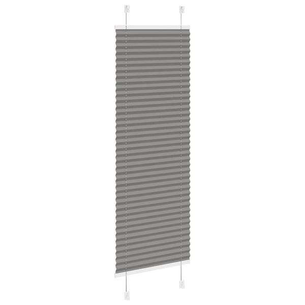vidaXL plisségardin antrasitt 50x100 cm Stoff Bredde 49,4 cm Polyester