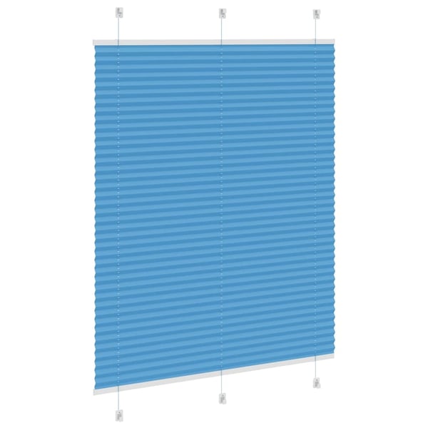 vidaXL Plisségardin Blå 105x150 cm Stoffbredde 104,4 cm Polyester