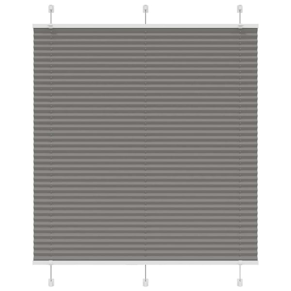 vidaXL Plisségardin Antracit 115x100 cm Stofbredde 114,4 cm Polyester