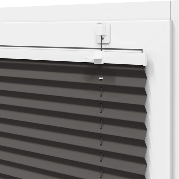 vidaXL plisségardin sort 75x200 cm Stoff Bredde 74,4 cm Polyester